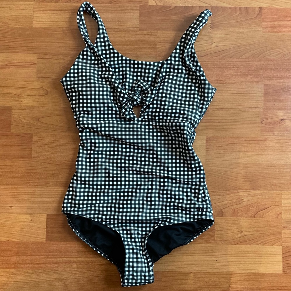 Albion Check Gingham Tie Knot Swimsuit